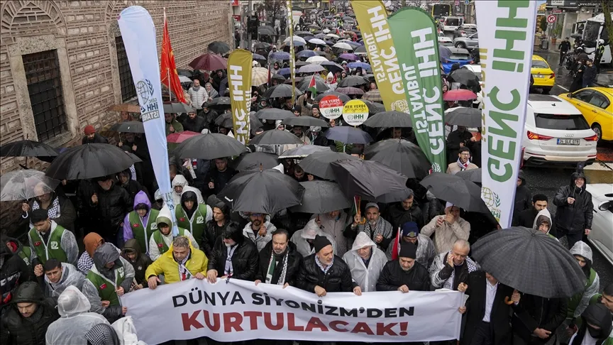 Une manifestation contre Israël et les États-Unis a eu lieu à Istanbul