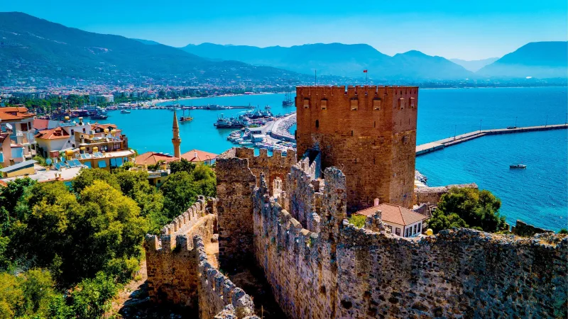 La forteresse d'Alanya (Alanya Kalesi) – principale attraction touristique et emblème de la ville